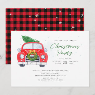 Invitation Noël Vacances Script Fête de famille