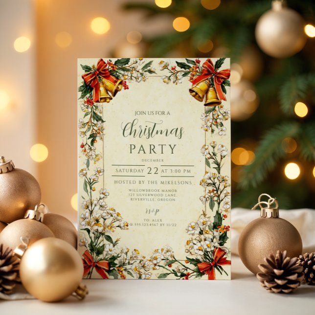Invitation Noël vert classique (Créateur téléchargé)