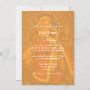 Invitation Noël vintage Père Noël mariage d'hiver