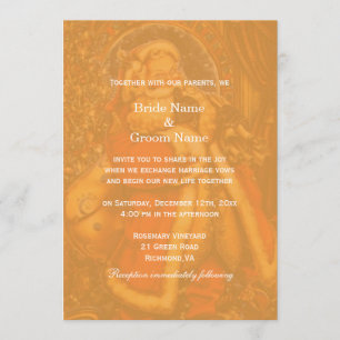 Invitation Noël vintage Père Noël   mariage d'hiver