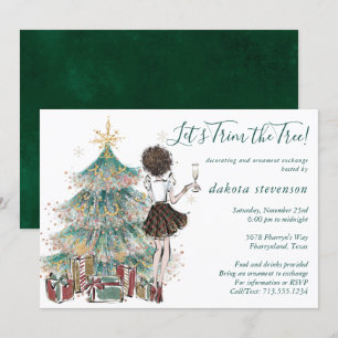 Invitation Noël vintage   Tree Trim Orament Exchange