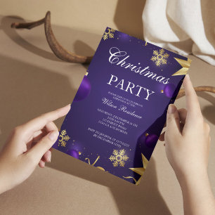 Invitation Noël Violet Vintage