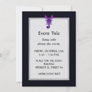 Invitation Nœud Celtique Violet Scorpion