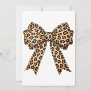 Invitation Nœud Coquette Léopard Guépard Sublimation