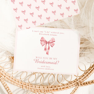 Invitation Nœud Coquette Rose Tendre Vas-tu ?