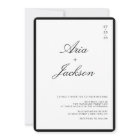 Noir & Blanc Élégante Calligraphie Moderne Mariage