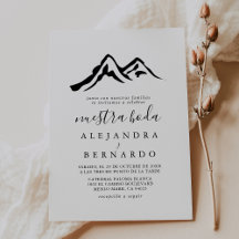 Noir Blanc Montagne Calligraphie Nuestra Boda