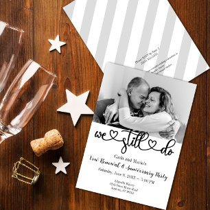 Invitation Noir & Blanc Nous faisons toujours Renouvellement 