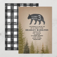 Noir + Blanc Plaid Young Wild & 3 Ours Anniversair
