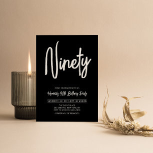 Invitation Noir & Blanc   Soirée d'anniversaire des 90 ans de