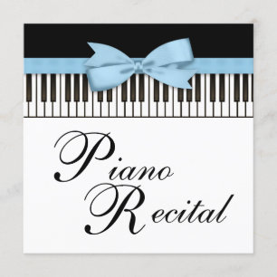 Invitation Noir Bleu noir - Touches de piano Considérant