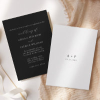 Noir et blanc classique Mariage minimal