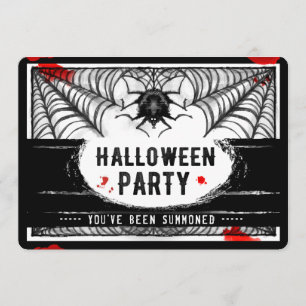 Invitation noir et blanc de partie de Halloween de
