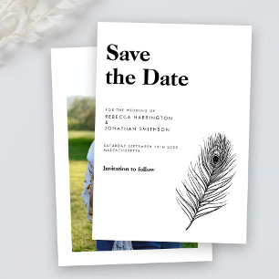 Invitation Noir Mariage Minimal Enregistrer La Date