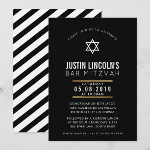Invitation Noir minimal audacieux chic frais MODERNE de la