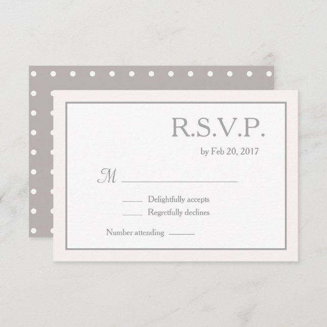 Invitation Noir minimaliste classique rose vif blanc rsvp (Devant / Derrière)