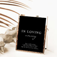 Noir minimaliste en Mariage de mémoire aimante