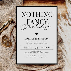 Invitation Noir Moderne Et Blanc Rien De Fancy Juste Amour