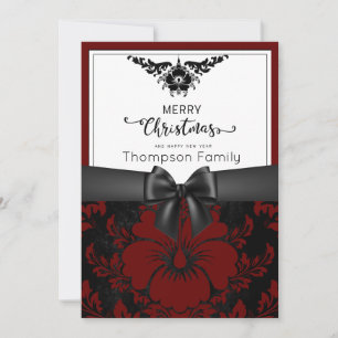 Invitation Noir script joyeux Noël heureux nouvelle année