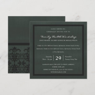 INVITATION NOIR VELVET NOIR DAMASK CLASSIQUE ATELIER