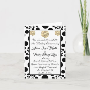 Invitation noire et blanche élégante