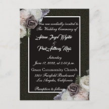 Invitation noire et blanche élégante
