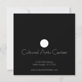 Invitation noire et blanche simple