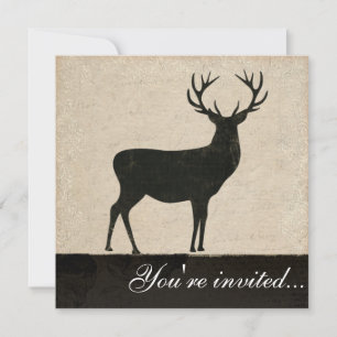 Invitation noire et ivoire de Buck Silhouette