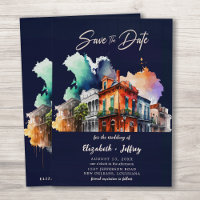Nola Aquarelle Nouvelle Orléans Mariage Enregistre