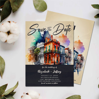 Invitation Nola Aquarelle Nouvelle Orléans Mariage Enregistre