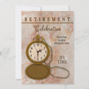 Invitation Nom de la montre de fête de retraite Insérer