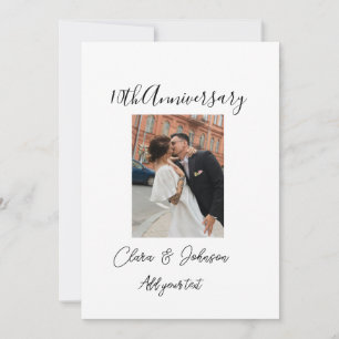Invitation nom de la photo du 10ème anniversaire de mariage c