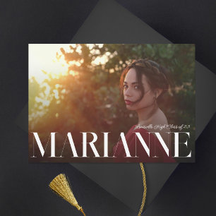 Invitation Nom de la série volumineuse Diplôme photo