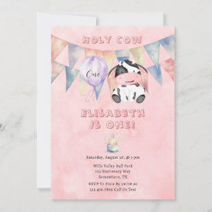 Invitation Nom de la vache Sainte Fille 1ère. Fête d'annivers