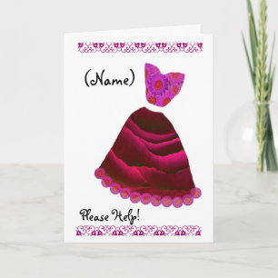 Invitation NOM PERSONNALISÉ Bridesmaid MAGENTA & RUBY RED Gow