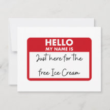 Nom tag ici Crème glacée libre