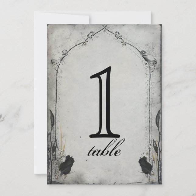 Invitation Nombre gothique de Tableau d'anniversaire de (Devant)
