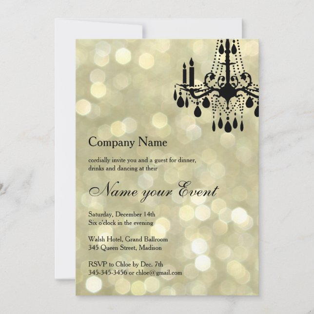Invitation Nommez votre événement Gold Grand Ballroom (Devant)