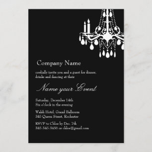 Invitation Nommez votre noir d'événement salle de bal grande
