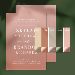 Invitation Noms simples en gras Clay & Blush Ombre Mariage