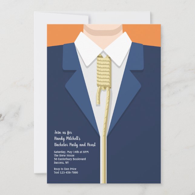 Invitation Noose Bachelor Party (Devant)