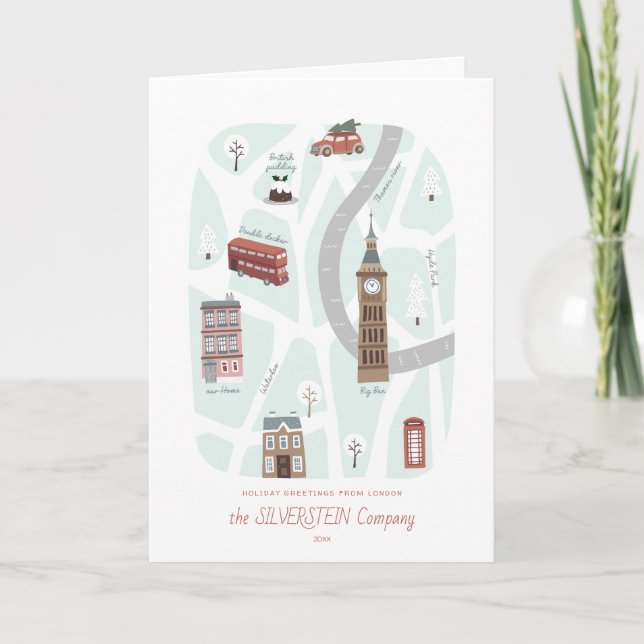 Invitation Nordic Christmas Holiday dans London Village Card (Devant)