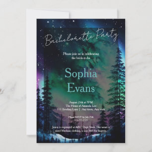 Invitation Northern Lights Mariage Bachelorette Party
