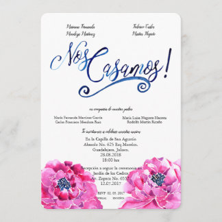 Invitation NOS CASAMOS AquarELLE ESPAGNOLE WEDDIN