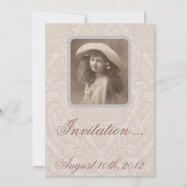 Invitation nostalgique : Se rappeler - fille (Devant)