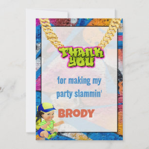 Invitation Note de remerciement pour bébé Prince Fly