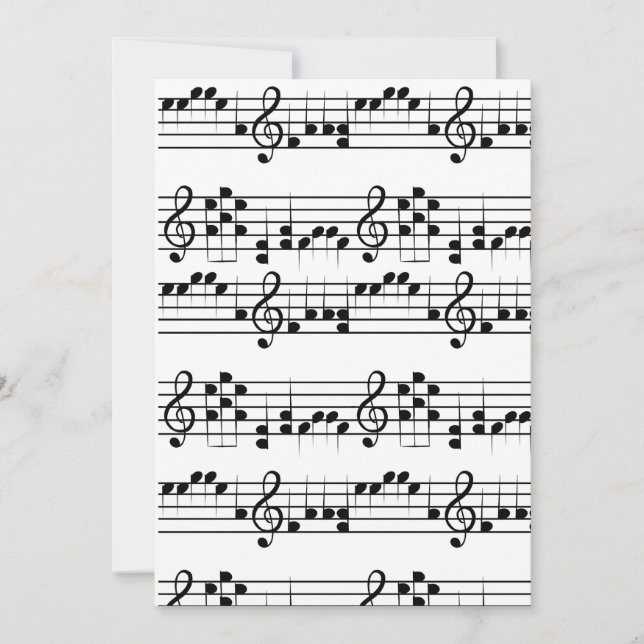 Invitation Note musicale doodart (Devant)