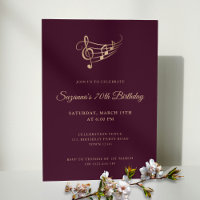 Notes de musique de script élégant Anniversaire