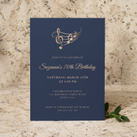 Notes de musique de script élégant Anniversaire