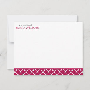 Invitation Notes de remerciement de Red Quatrefoil